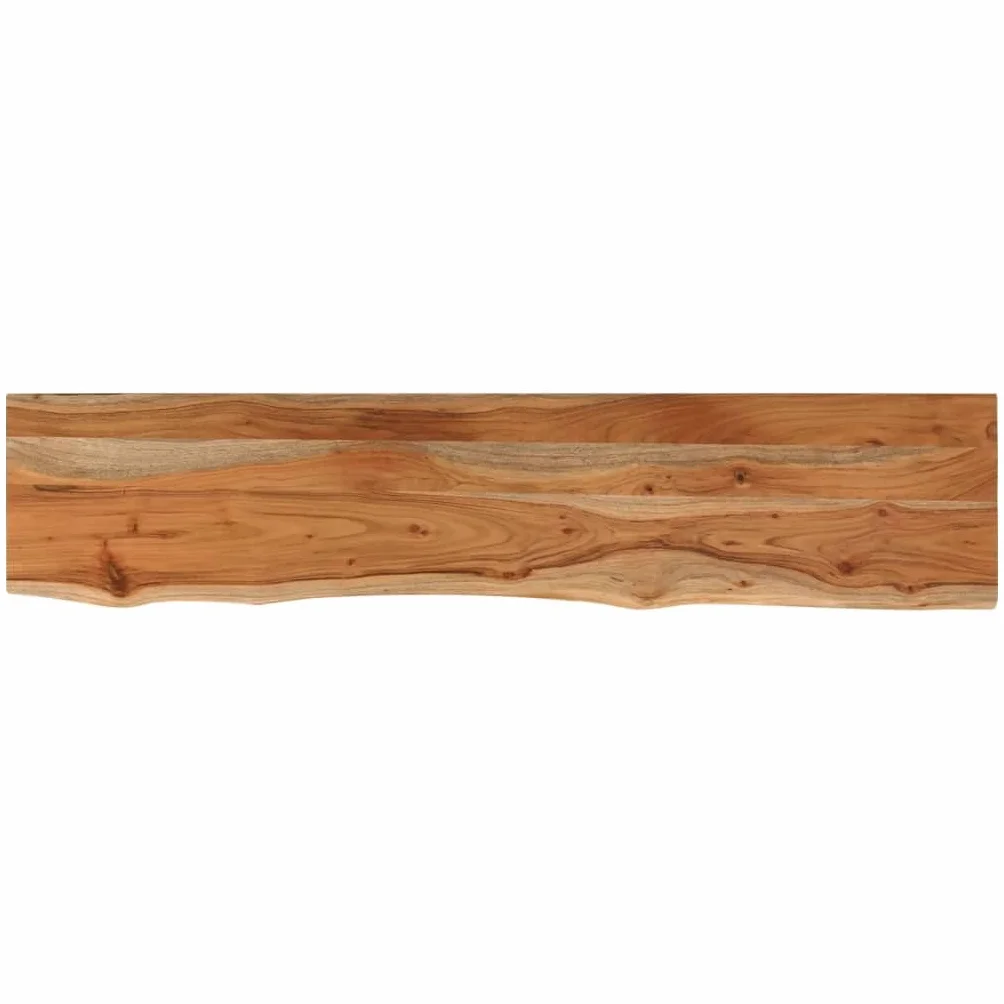 vidaXL Estante de Pared Rectangular, Balda Repisa para Libros CD, Anaquel Flotante, Estantería Expositora Colgante, Madera de Acacia Borde Vivo