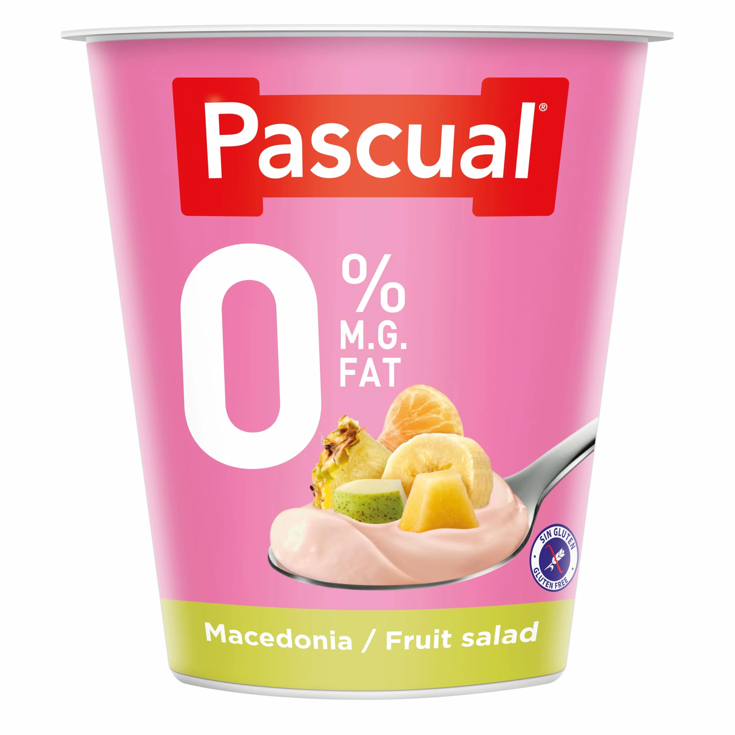 Pascual Yogur Desnatado Sabor Macedonia Caja 6 Pack 4 x 120g Total 24 uds