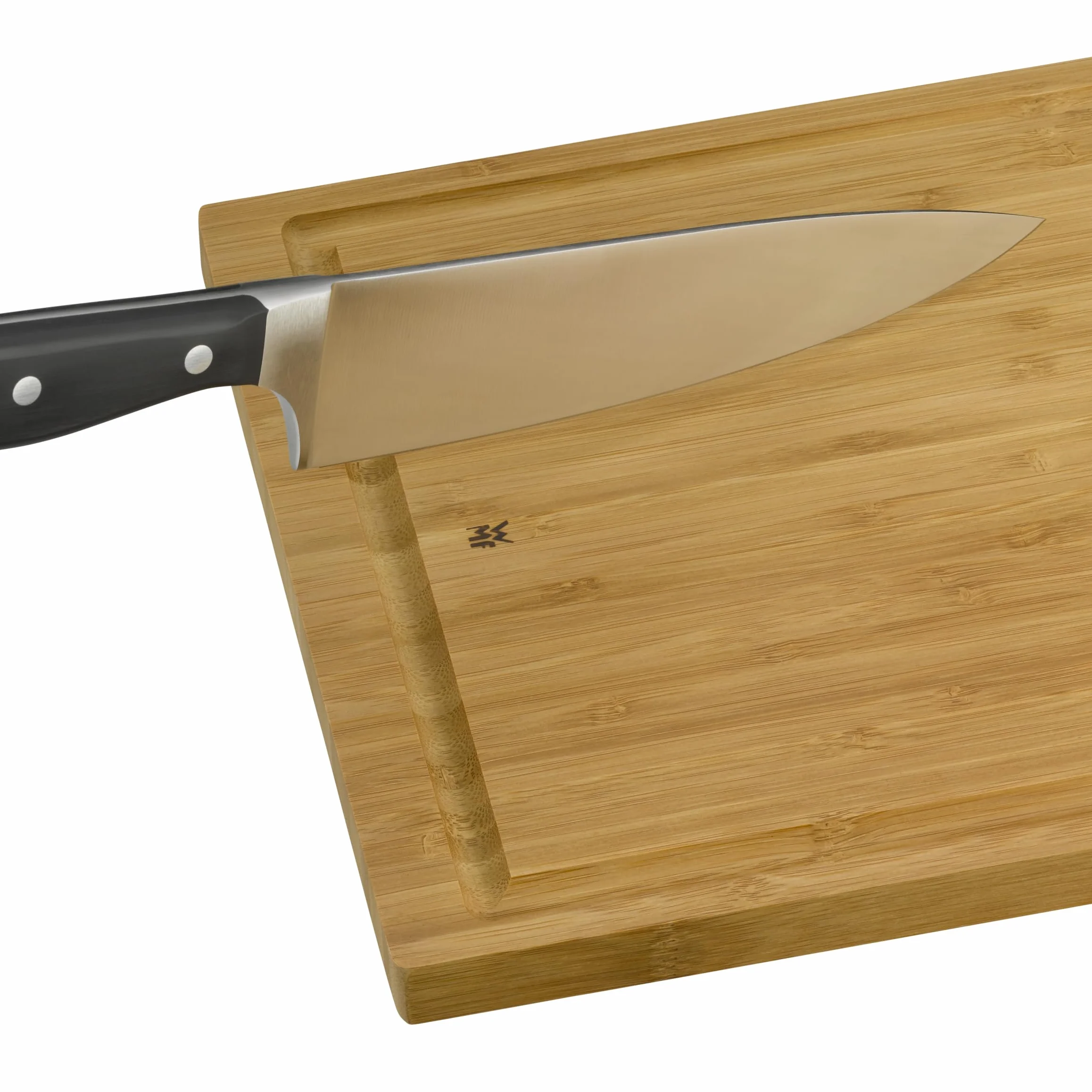 WMF Bambú Tabla de Cortar Madera Bambú 38 x 25 x 2 cm Rectángular Cocina con Ranura para Jugos