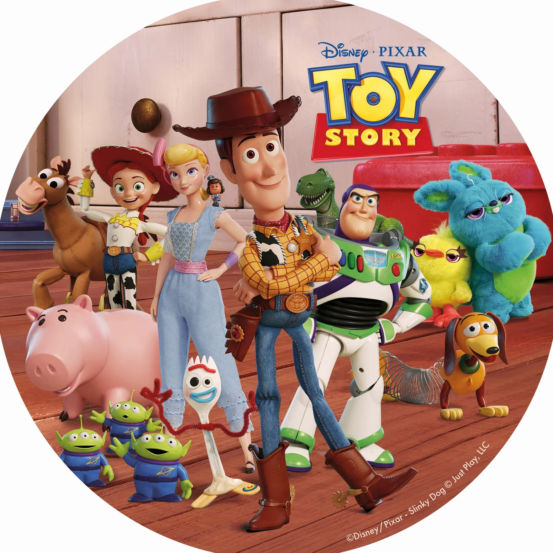 Oblea Comestible Toy Story Disco Decoración Tartas 20CM Redondo