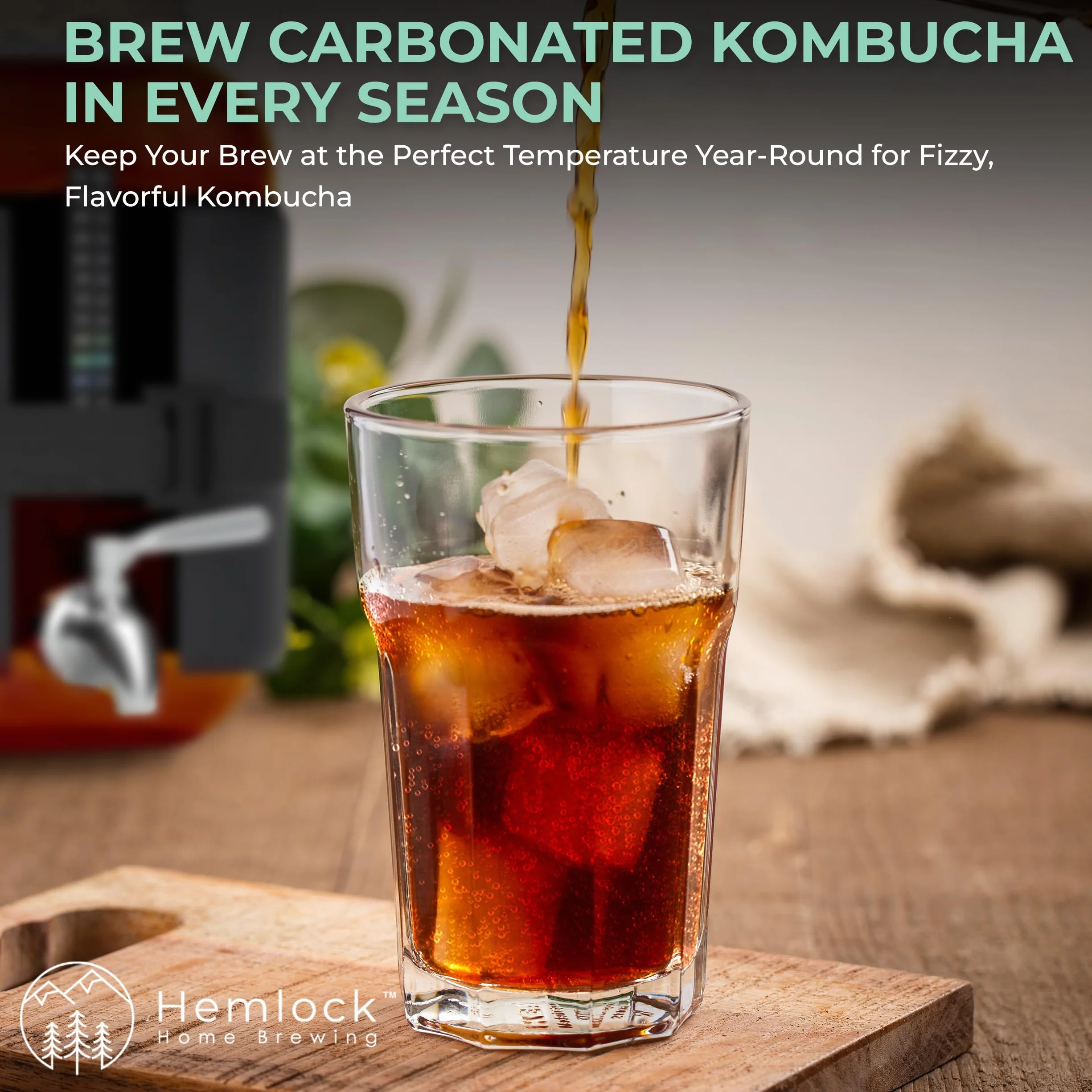 Hemlock Home Brewing Kombucha - Calentador de fermentación con Control de Temperatura