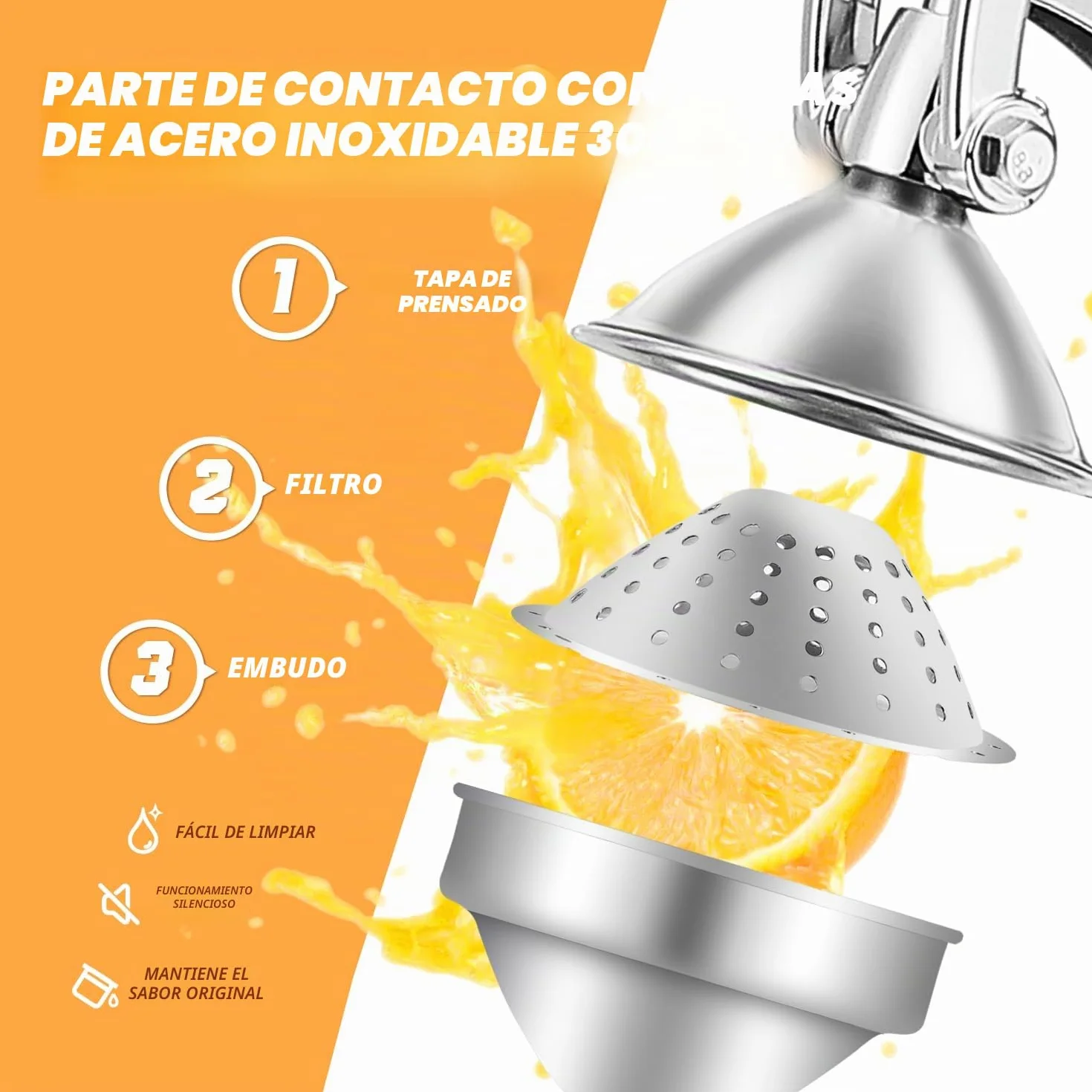 Exprimidor De Cítricos Manual Comercial De Doble Modo Moongiantgo, Prensa Ergonómica Para Naranjas, Limones Y Sandías