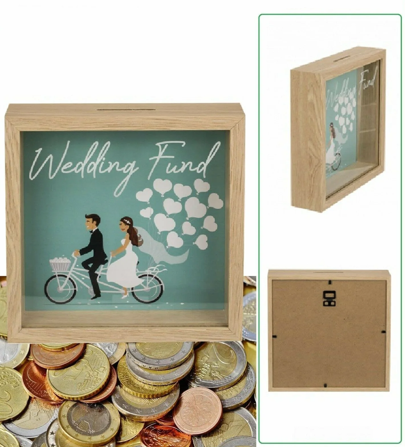 Hucha de Madera para Boda 20 x 20 cm