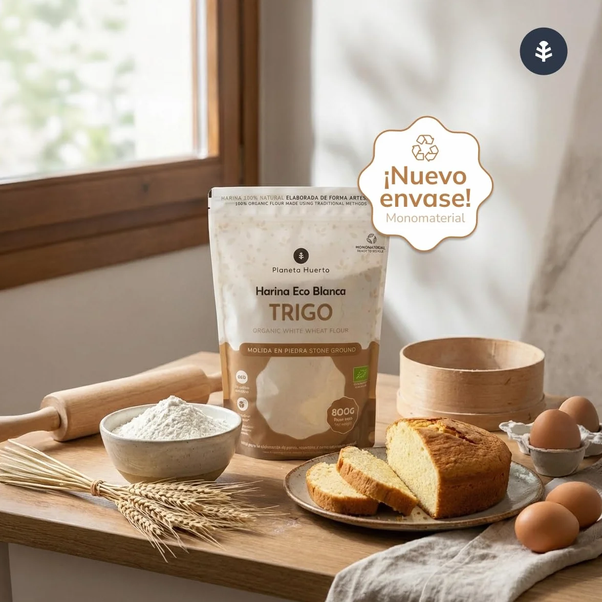Harina Blanca de Trigo Eco 800 g – Harina Ecológica para Horneados