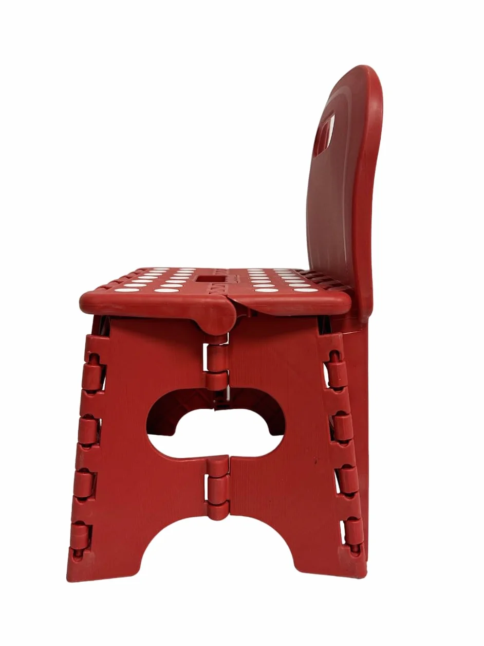 Silla infantil, silla infantil, silla de plástico, plegable y portátil, silla para niños, sillón con respaldo, silla y taburete plegable para niños con respaldo