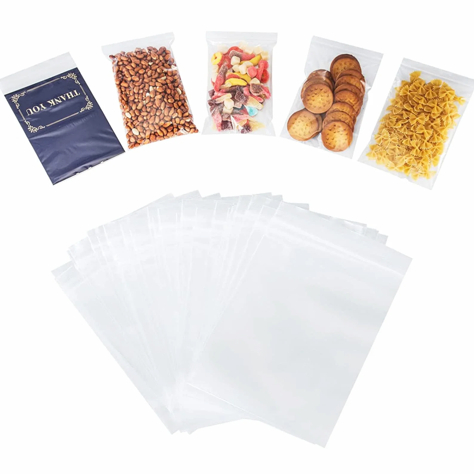 Bolsas Auto Cierre Zip Transparente Reutilizables 100 Pack 10x15