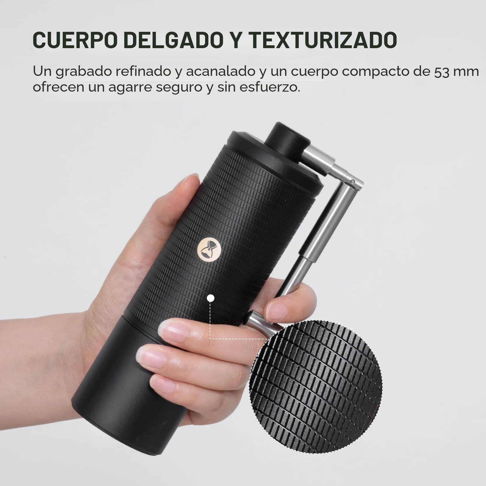 TIMEMORE C5 ESP Pro Molinillo de Café Manual con Fresa Cónica S2C-042-III, Ajuste de Precisión de 0,015mm, Molinillo de Café Manual Portátil Todo-Metal para Espresso/Prensa Francesa/Método de Vertido