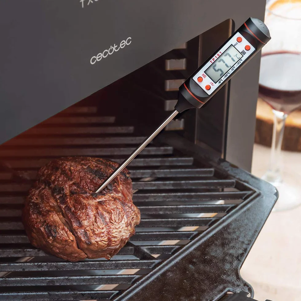Cecotec Horno para Asado Txuletaco 8000 Inferno 2200W, Parrilla de Hierro Fundido, Temperatura hasta 850º