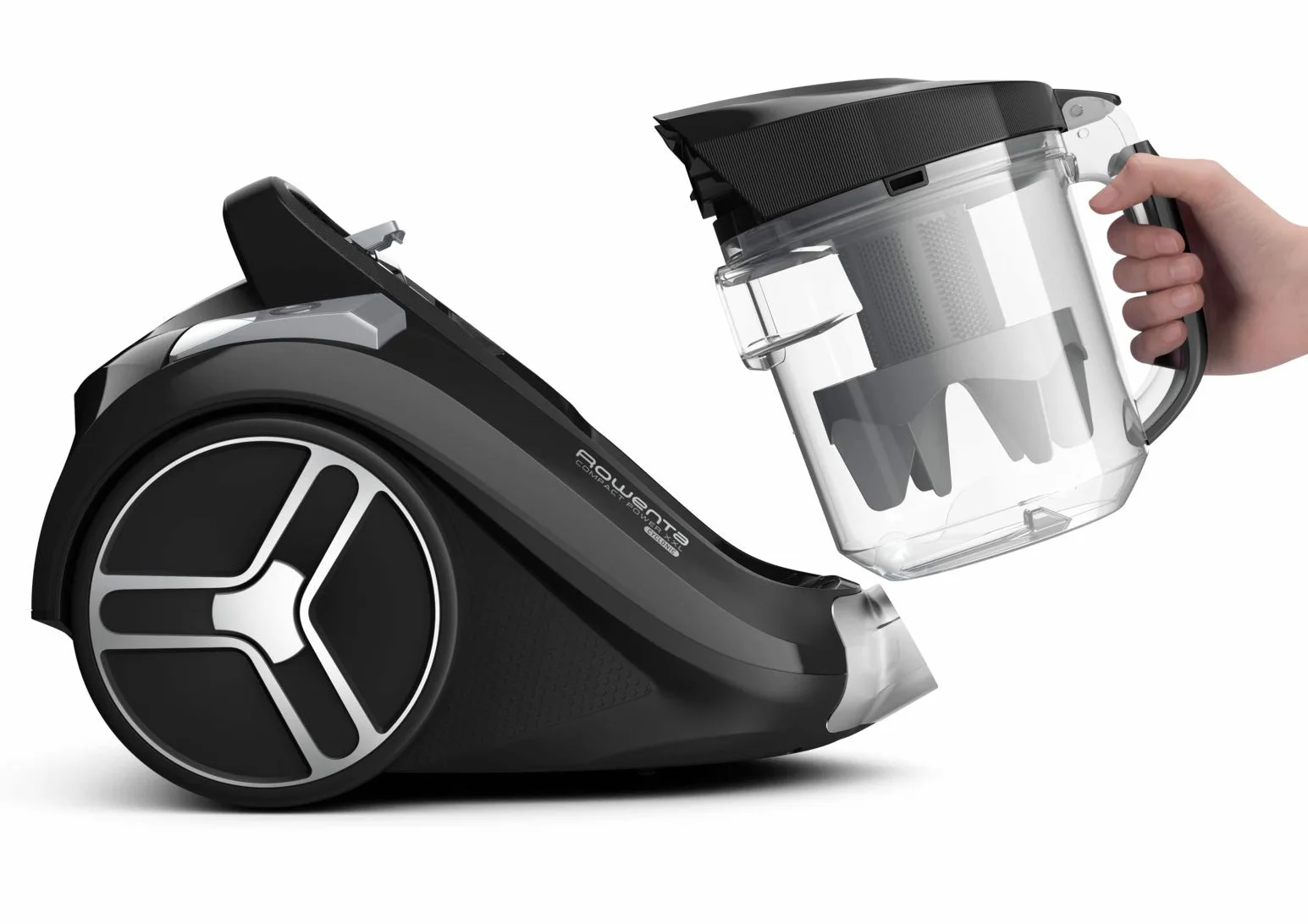 Rowenta Compact Power Cyclonic XL Classic RO4825, Producto renovado, Aspiradora de 2.5 l, diseño Compacto, Motor EffiTech, Especial Ranuras (Reacondicionado)