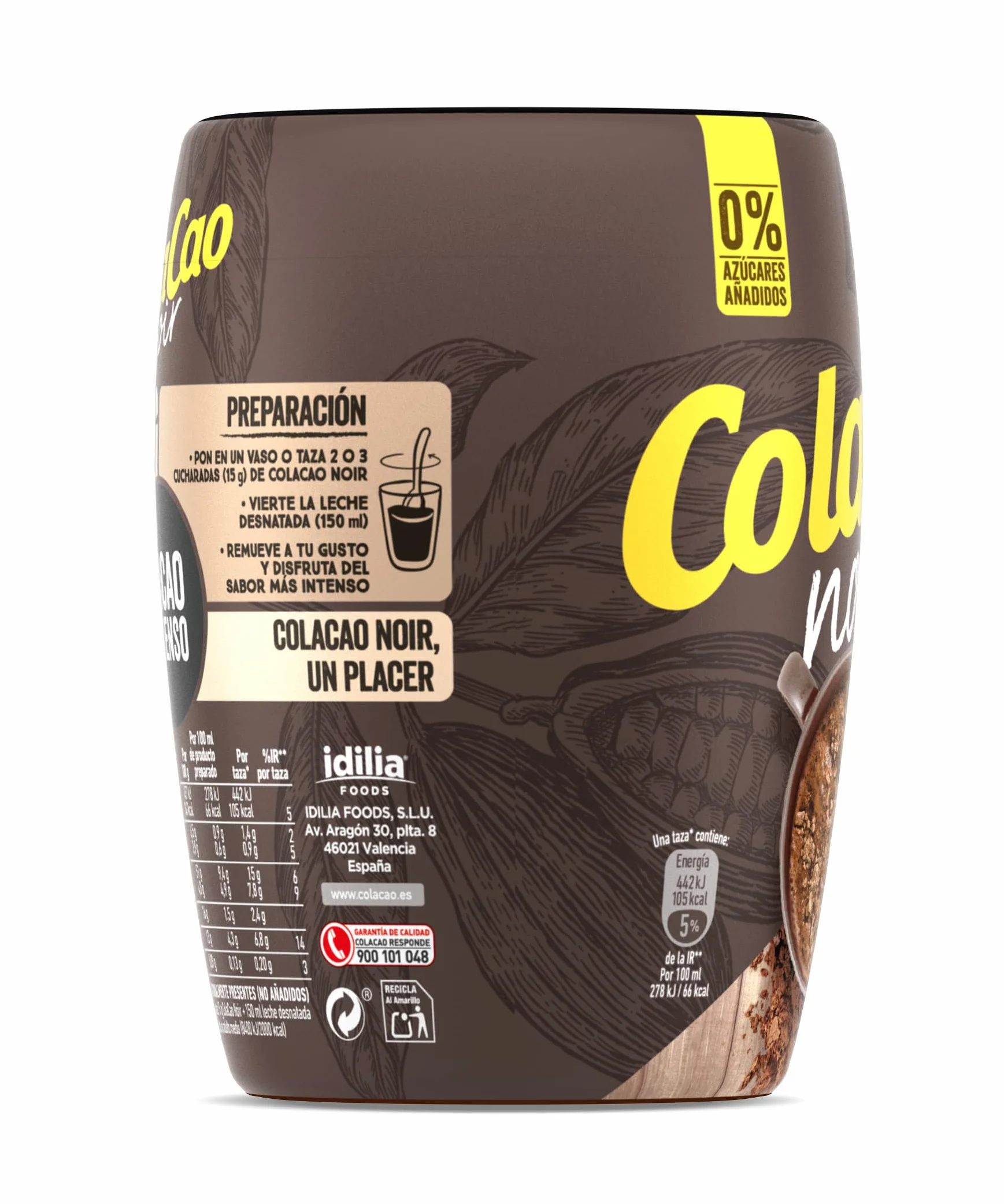 ColaCao Noir 0% Azúcares Añadidos, 300g