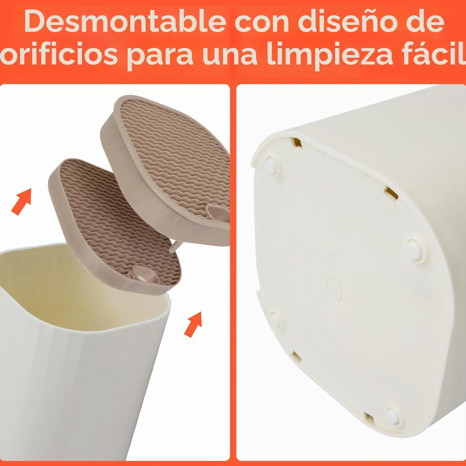 Bloque para Cuchillos sin Cuchillo, Qoosea 4 en 1 Soporte para Cuchillos con Ranura y Piedra de Afilar, Universal Desmontable Porta Cuchillo para Limpieza Fácil y Ahorra Espacio