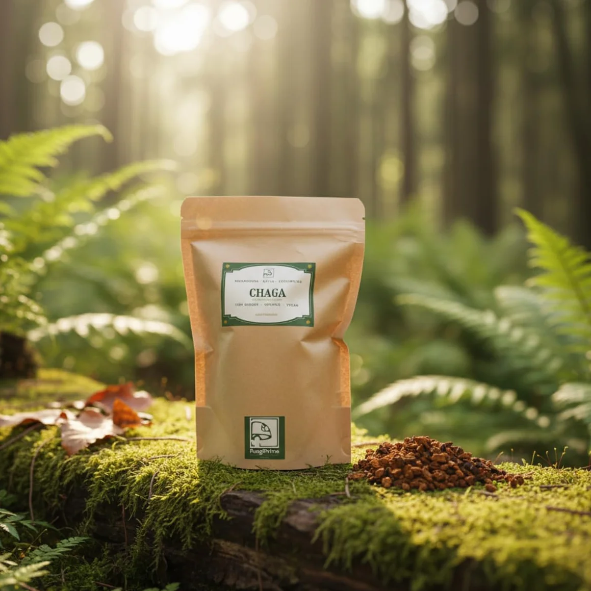 Chaga Deshidratado Premium 75 g Inonotus obliquus antioxidante natural para café té e infusiones