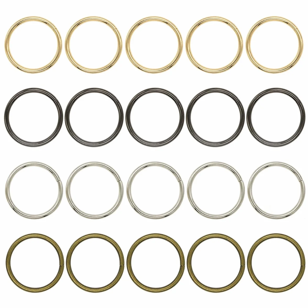 20 hebillas de anillo tórico, juntas tóricas, hebillas de cinturón para hardware, accesorios de manualidades, llaveros y cinturones