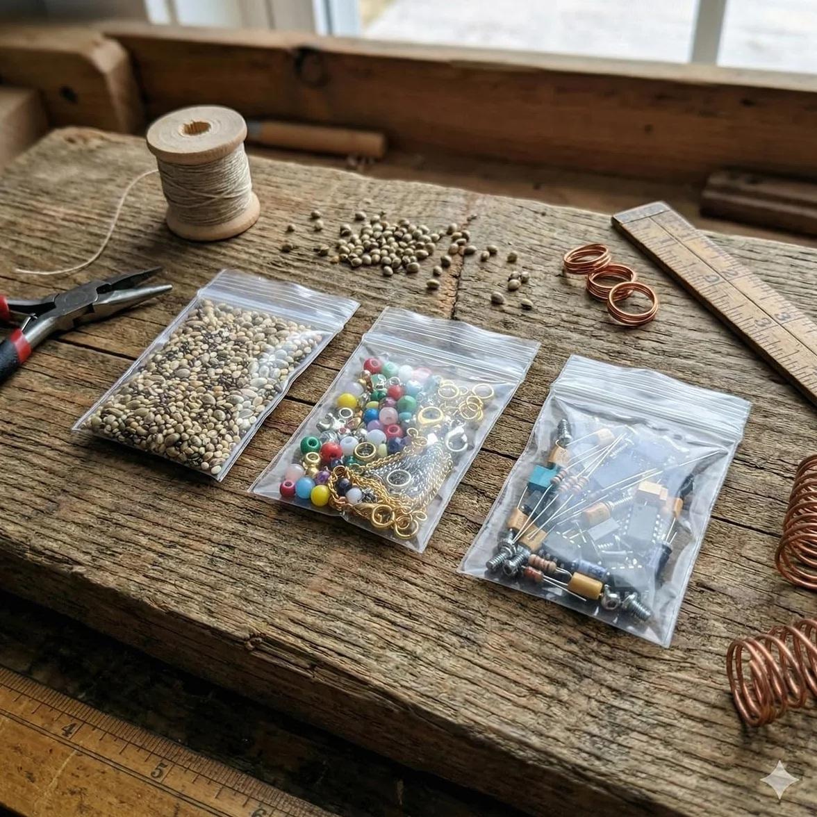 Bolsas con Cierre Hermético de Plástico Transparentes Ideales para Congelar Alimentos, Guarda Documentos, Bolsas Reutilizables y de Conservación - Ofituria (100 Bolsas, 40 x 60 mm)