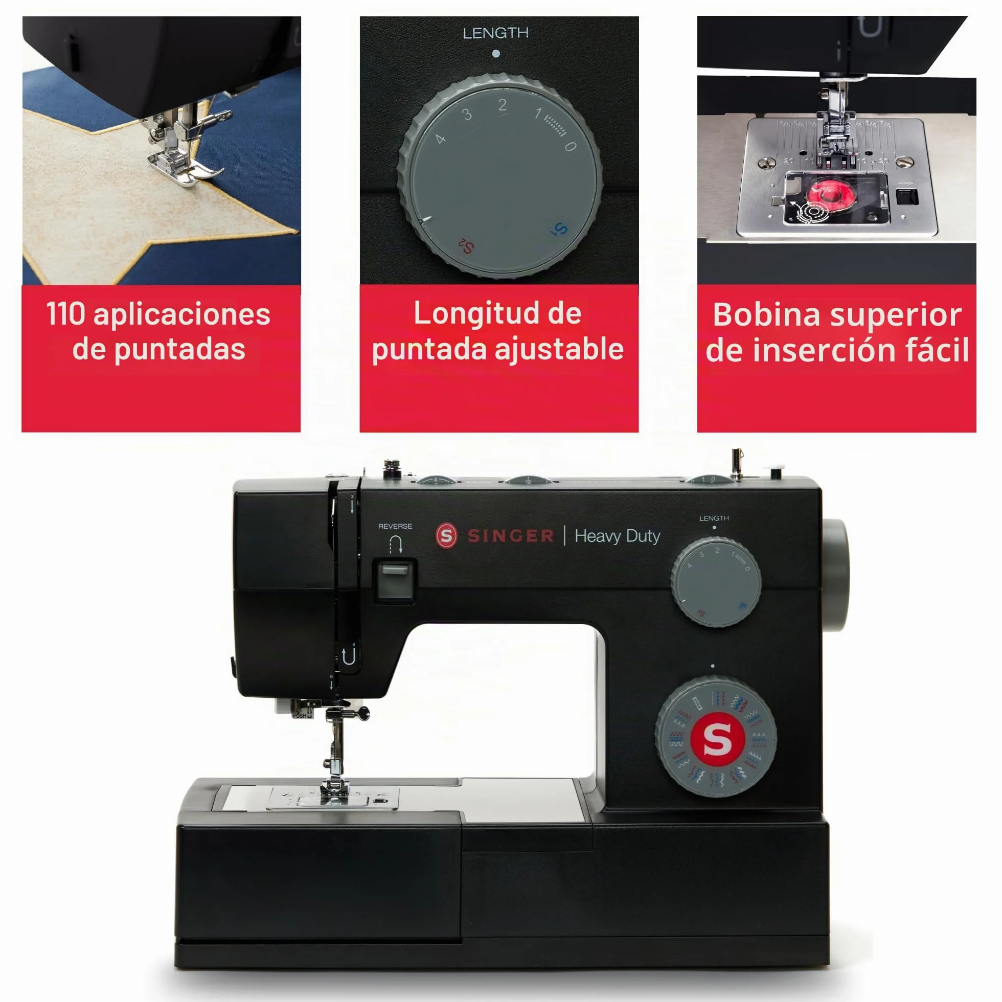 SINGER 4432 - Máquina de coser negra