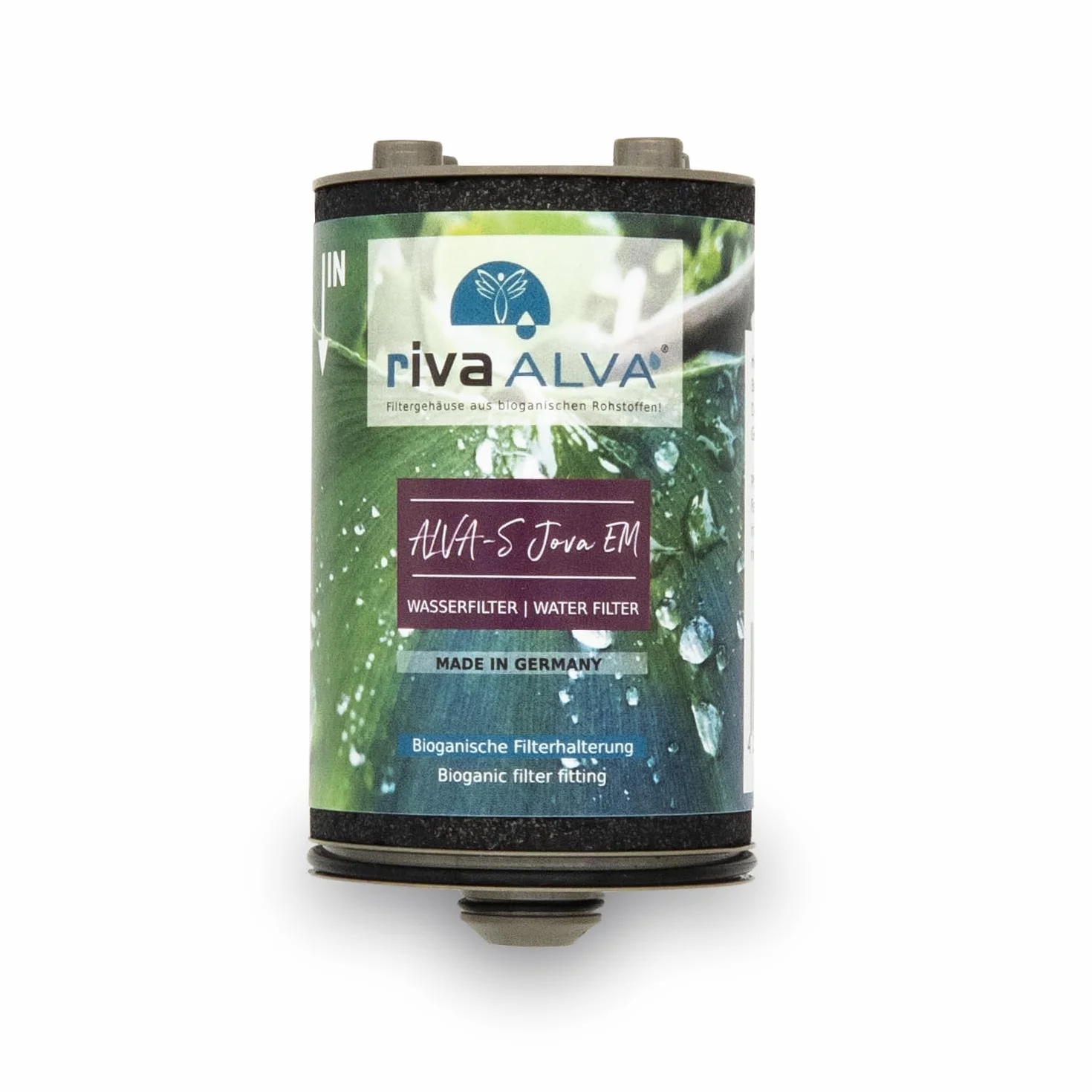 rivaALVA -S Jova EM - Cartucho de filtro de agua potable con carbón activado en bloque, membrana viral y cerámica EM - Filtrado y vitalización 2 en 1