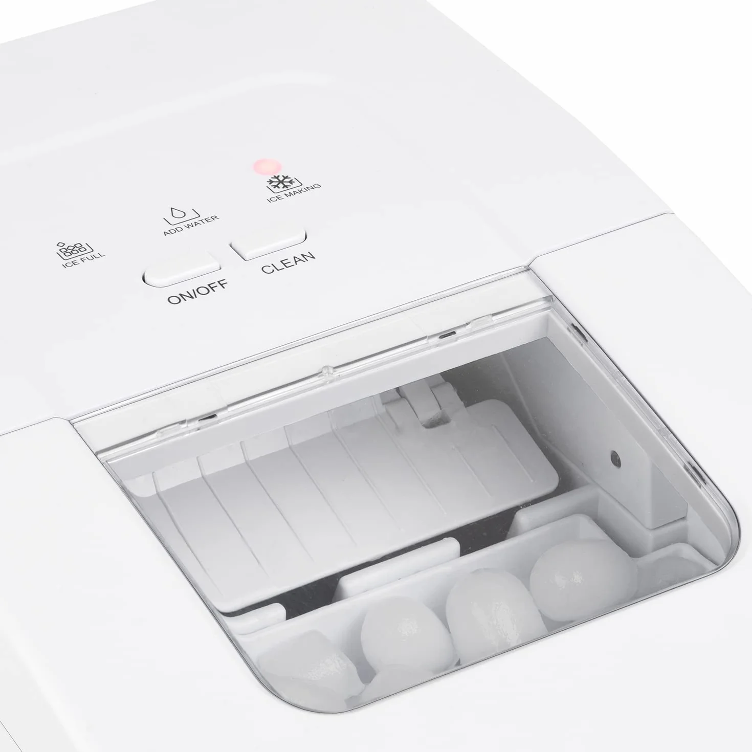 Weasy Máquina para hacer cubitos de hielo KW12, 120 W, bandeja extraíble, 12kg de hielo al día