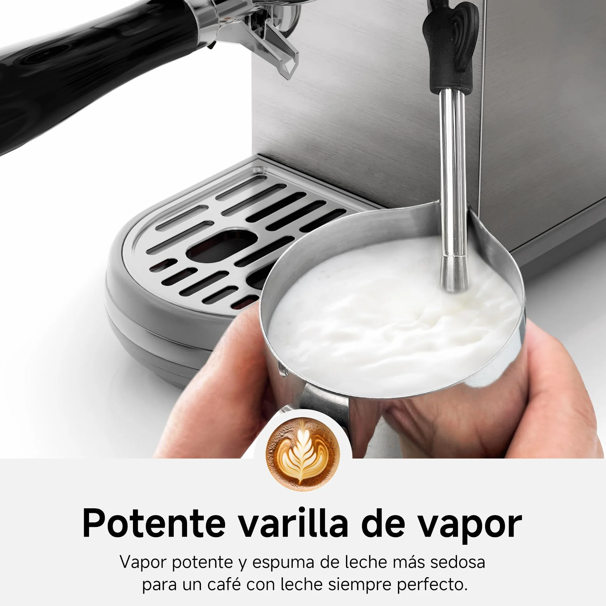HIBREW H10B - Máquina de Espresso Profesional Actualizada 2026, Cafetera Programable 20 Bares con Vaporizador de Leche, Cuerpo de Acero Inoxidable con Pantalla LED, para Hogar y Oficina