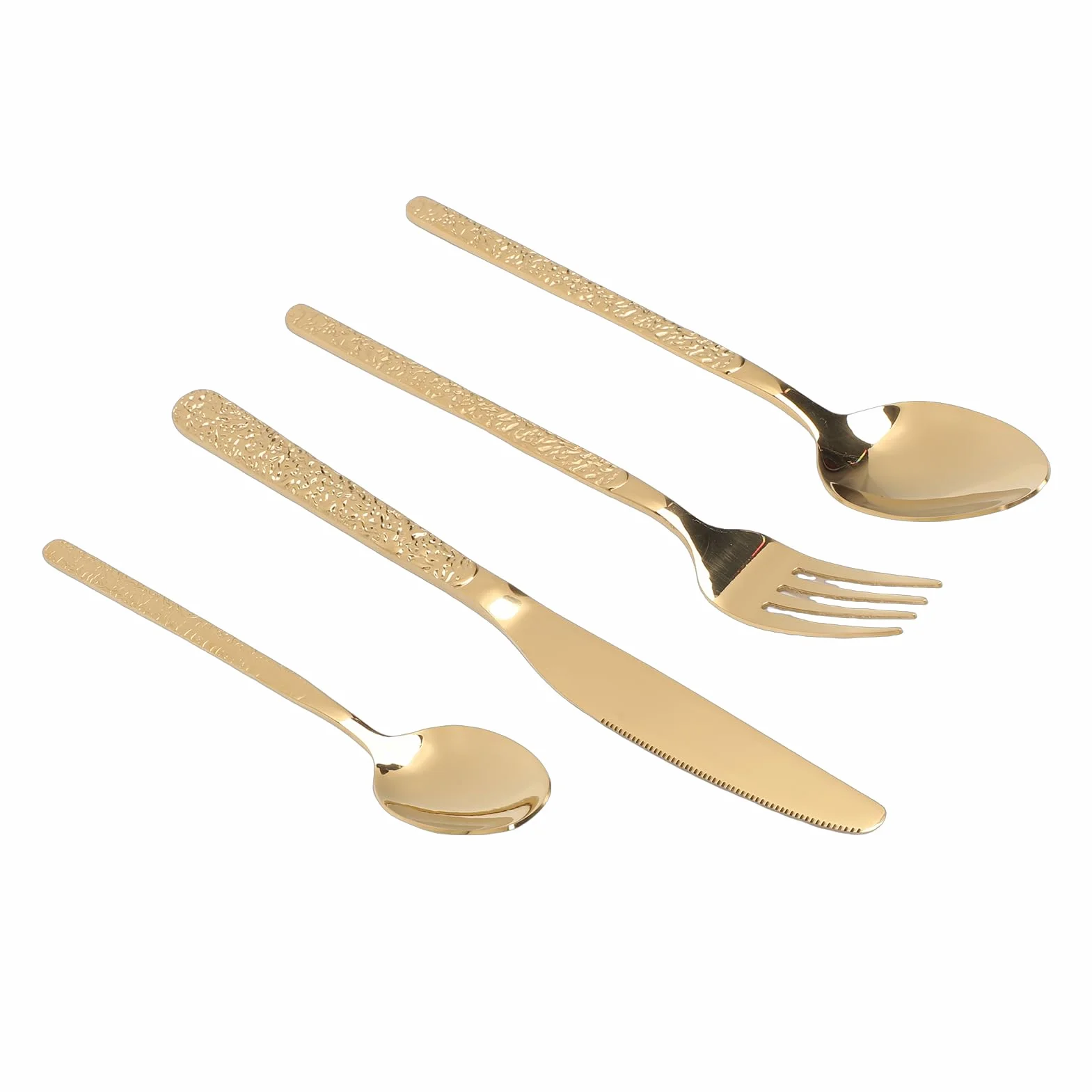 Juego de Cubiertos para 6 Personas, Juego de Cubiertos de Acero Inoxidable, Tenedor, Cuchara, Cuchillo, Resistentes Aptos para Lavavajillas para Restaurante, Fiesta de Bodas (Patrón De