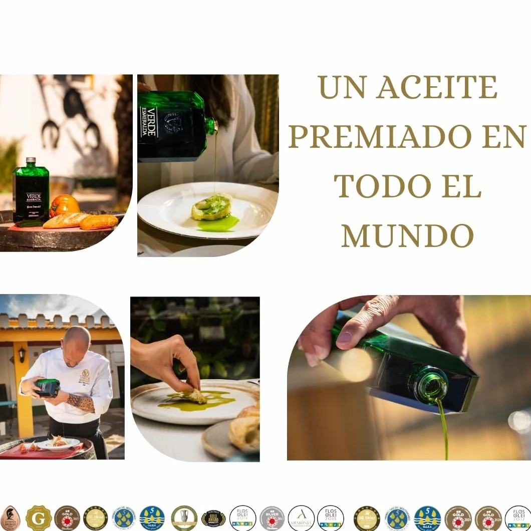 Aceite de Oliva Virgen Extra Picual Premium Verde Esmeralda 500ml AOVE monovarietal filtrado Sierra de Cazorla afrutado intenso