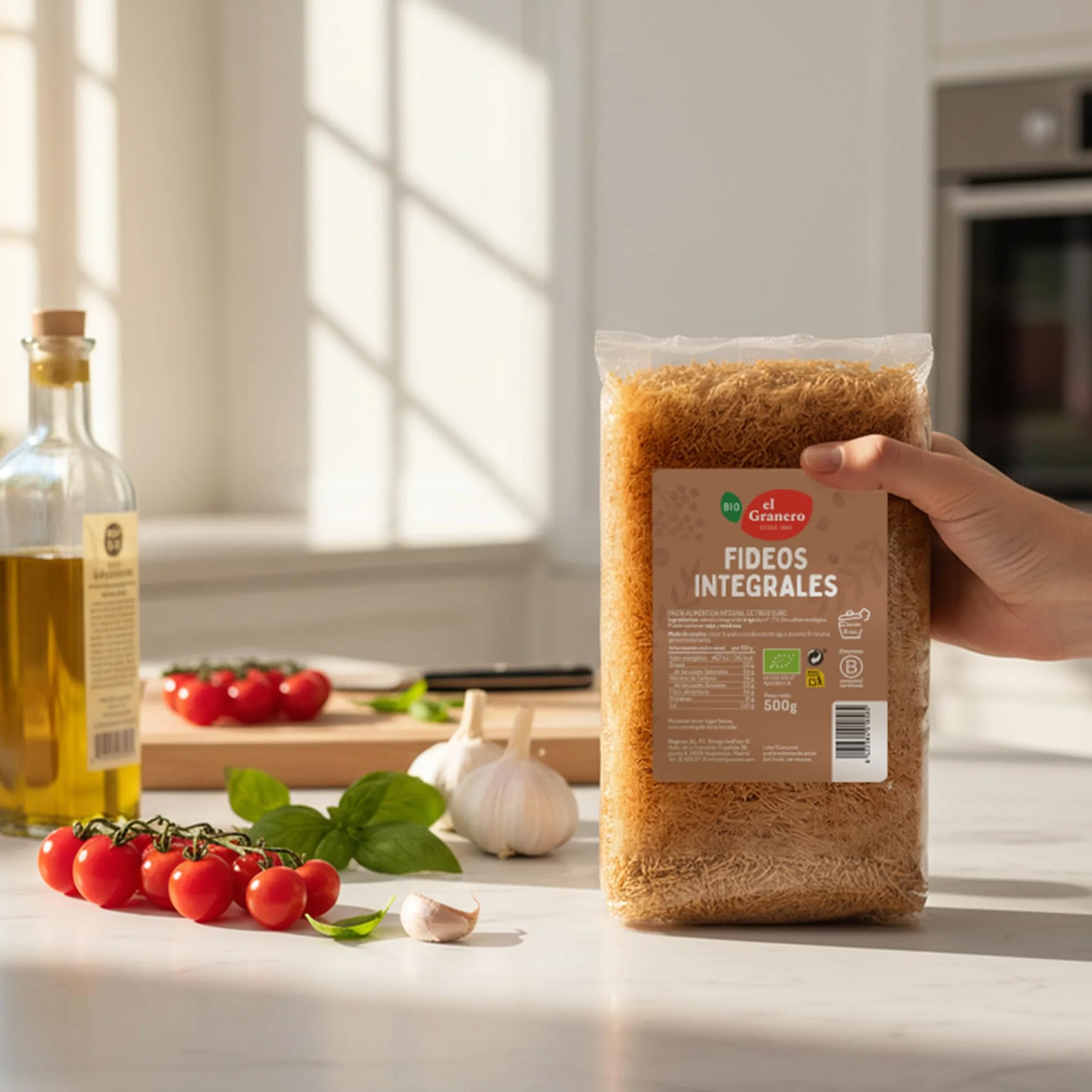 El Granero Integral Fideos de Trigo Integral BIO 500 g Fuente Rica en Proteínas Alto Aporte Energético