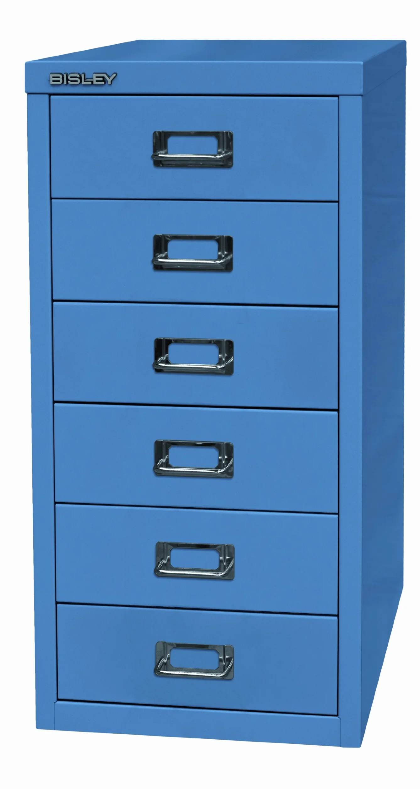 Bisley multid rawer, 29er Serie, DIN A4, 6 cajones, Metal, 605 Azul, 38 x 27.9 x 59 cm