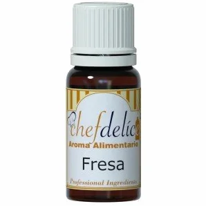 Chefdelice Aroma Concentrado Sabor Fresa 10 ml para Glaseados, Helados, Horneados y Cremas