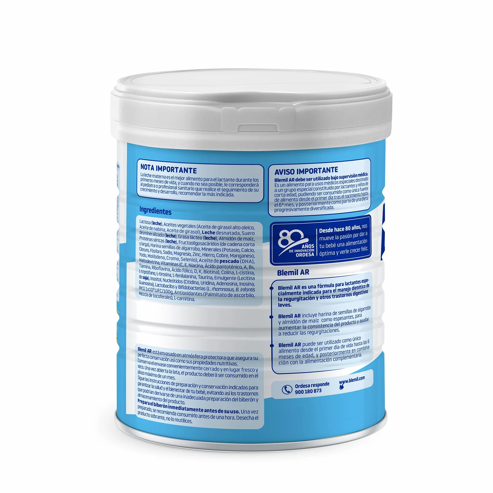 Blemil AR 800g Leche de Inicio en polvo para Regurgitación y Trastornos digestivos leves