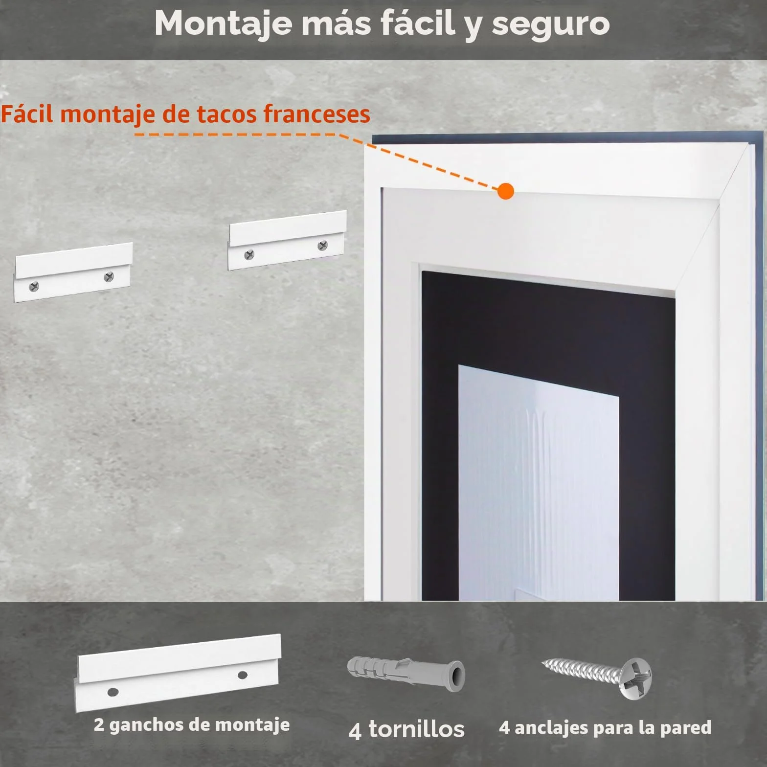 Espejo Baño con Luz 50x70cm LED Antivaho Regulable 3 Colores Luz Función Memoria