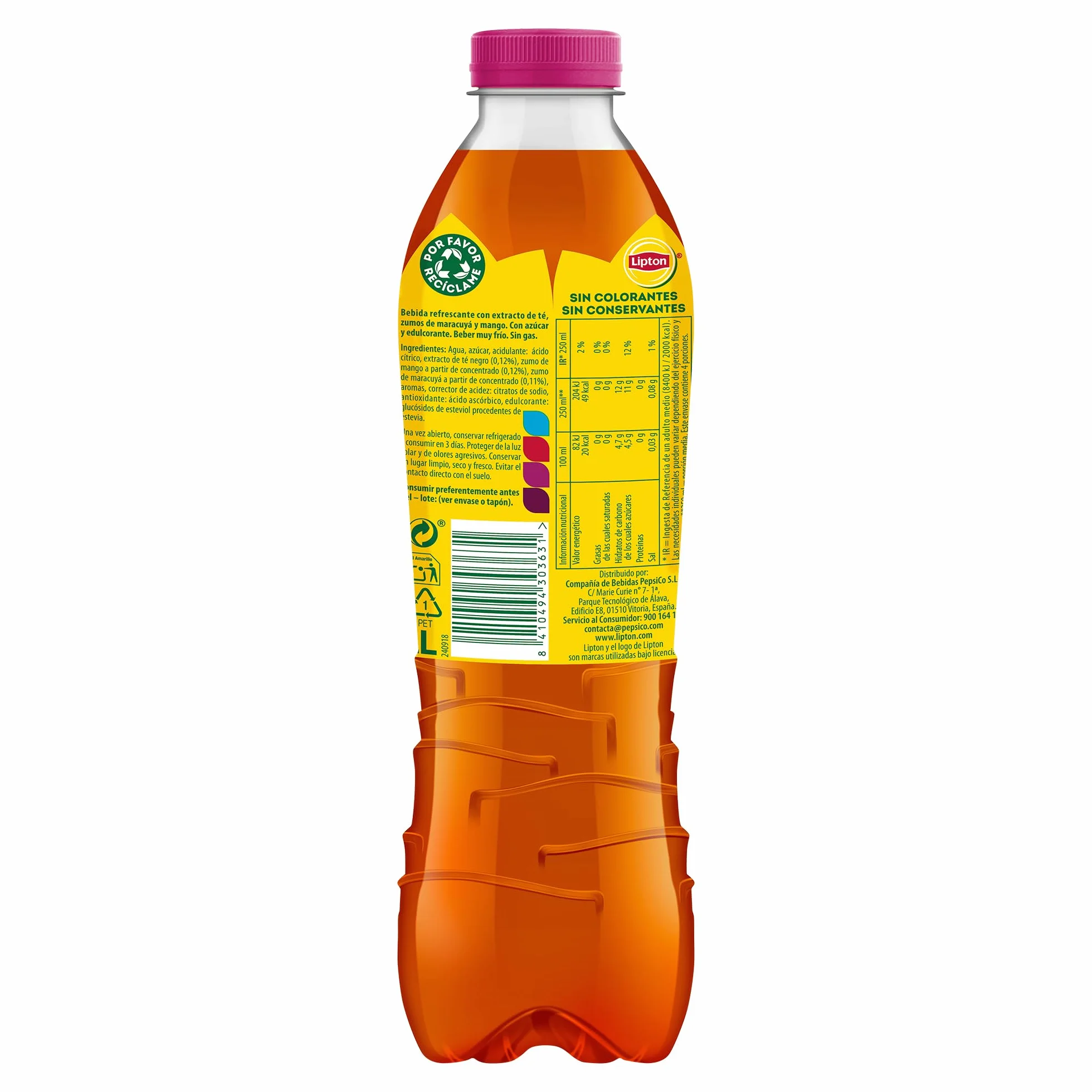 Lipton Té helado sabor mango maracuyá 1 litro