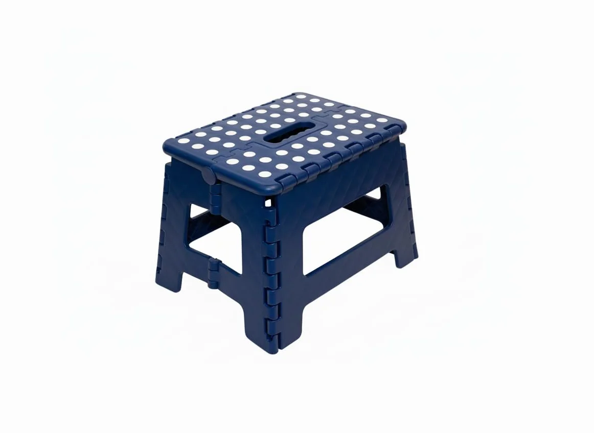 Taburete plegable para niños de hasta 150 kg, altura de 22 cm, taburete plegable, taburete plegable, taburete infantil, color azul marino