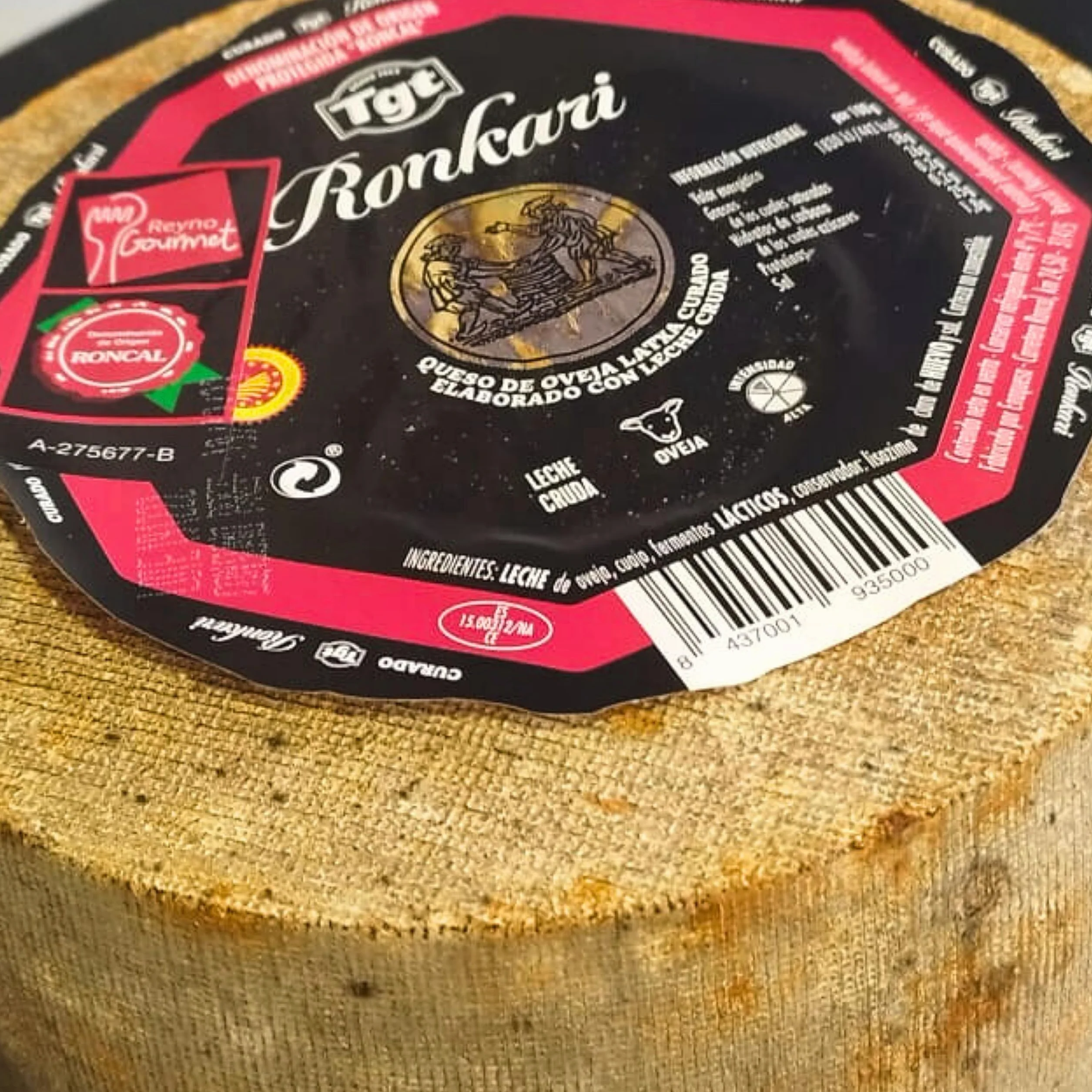 Queso Curado Puro de Oveja Ronkari D.O. Roncal 2.9 kg