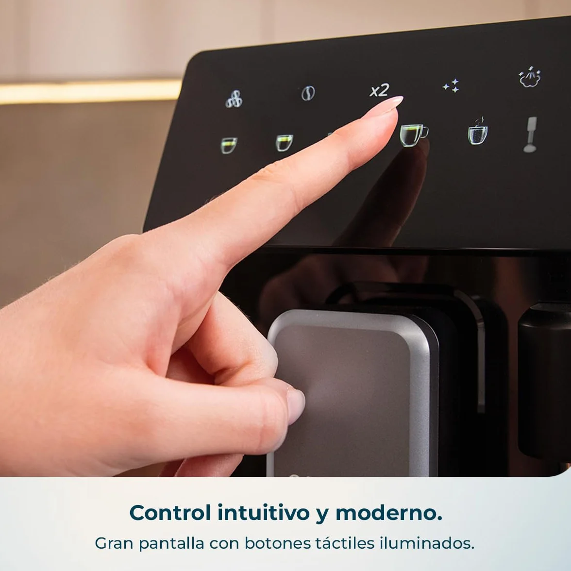Cecotec Cafetera Superautomática con Vaporizador y Unidad de Procesado 20g Cremmaet Lungo Steam. 19Bares, Thermoblock, 5 Bebidas, 5 Niveles Molido, Descalcificación, Depósito 2L, Pantalla Táctil