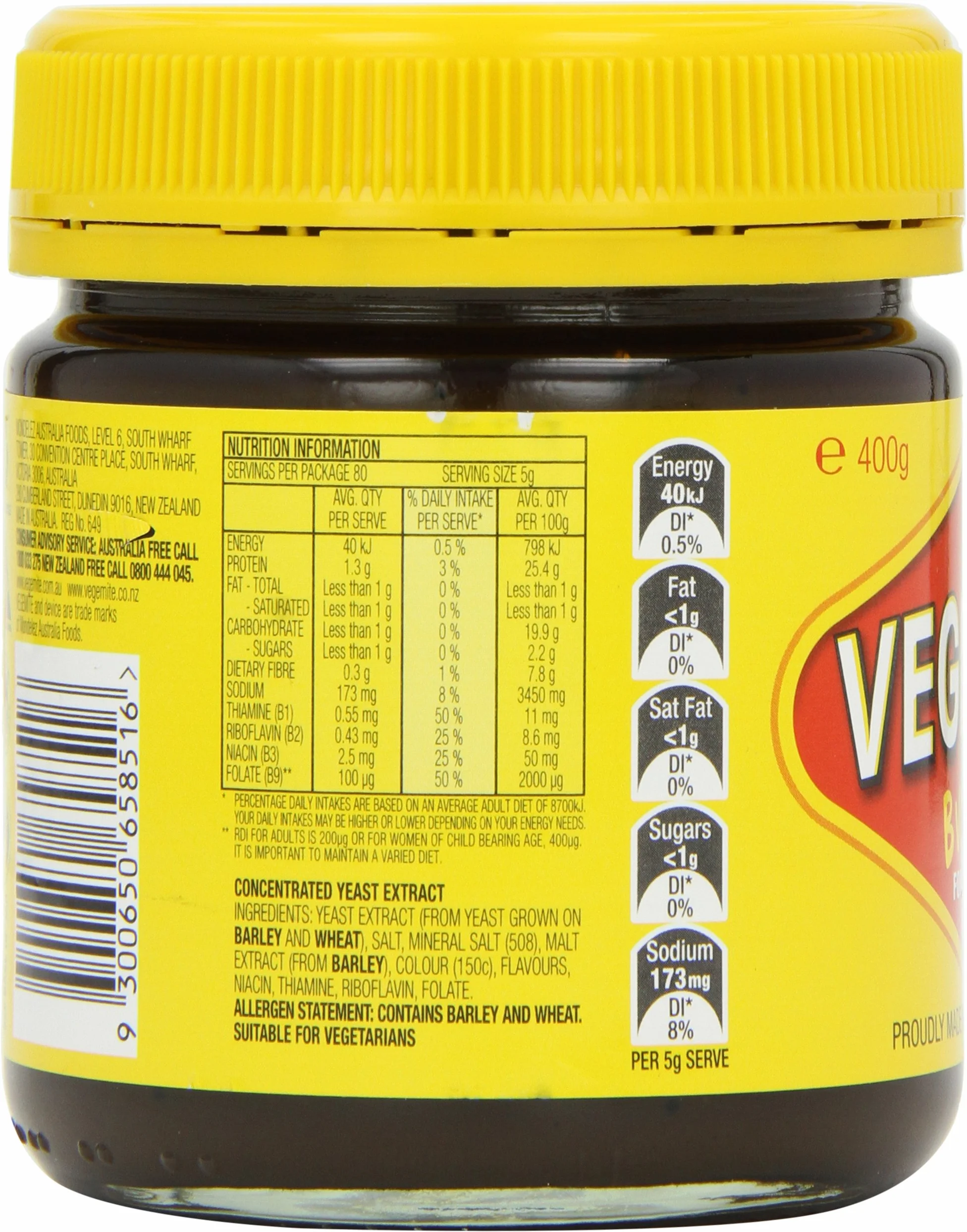 Vegemite 400g Jar