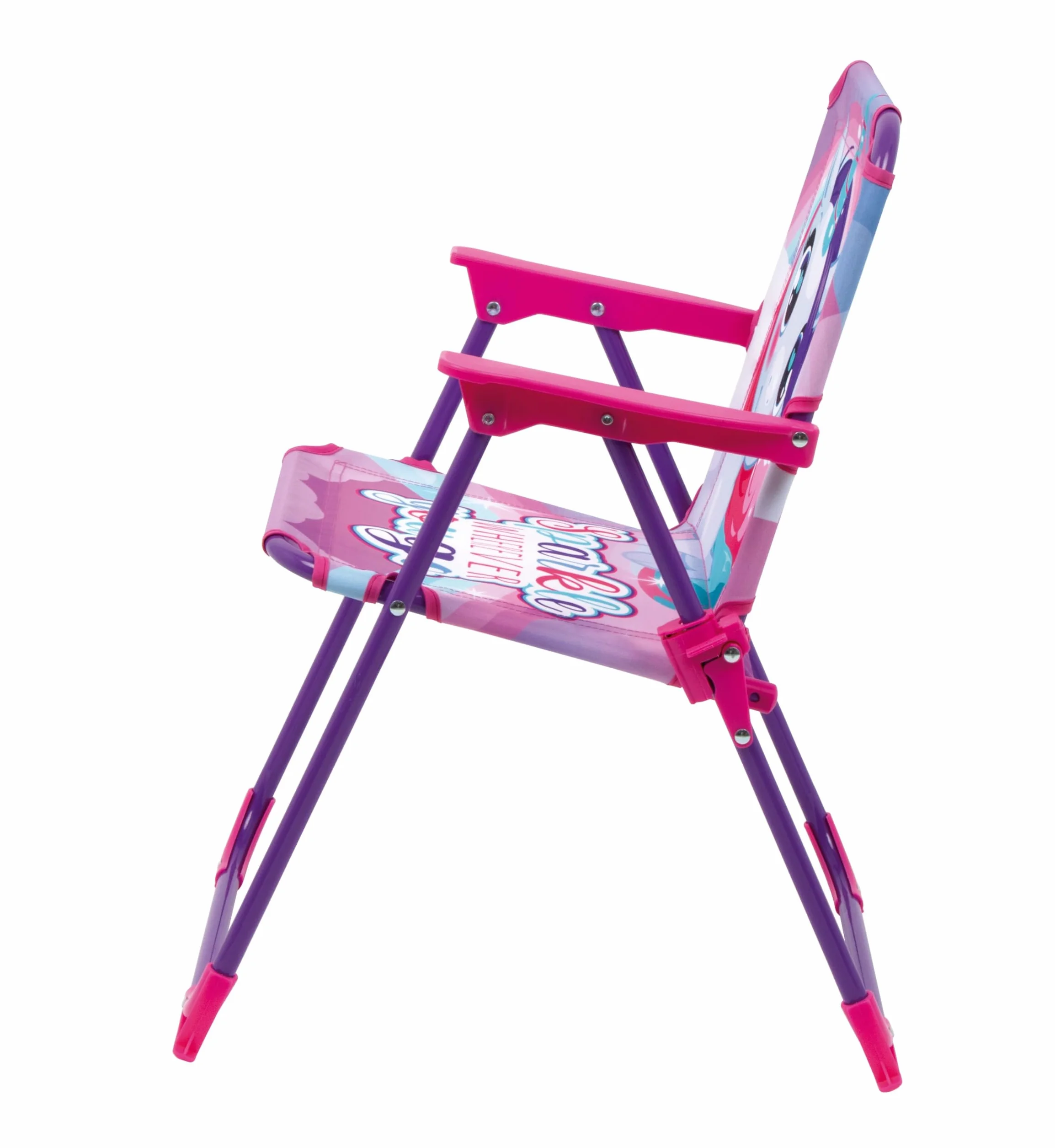 ARDITEX Silla Plegable con Brazos de Unicornio Sparkle 38x32x53cm