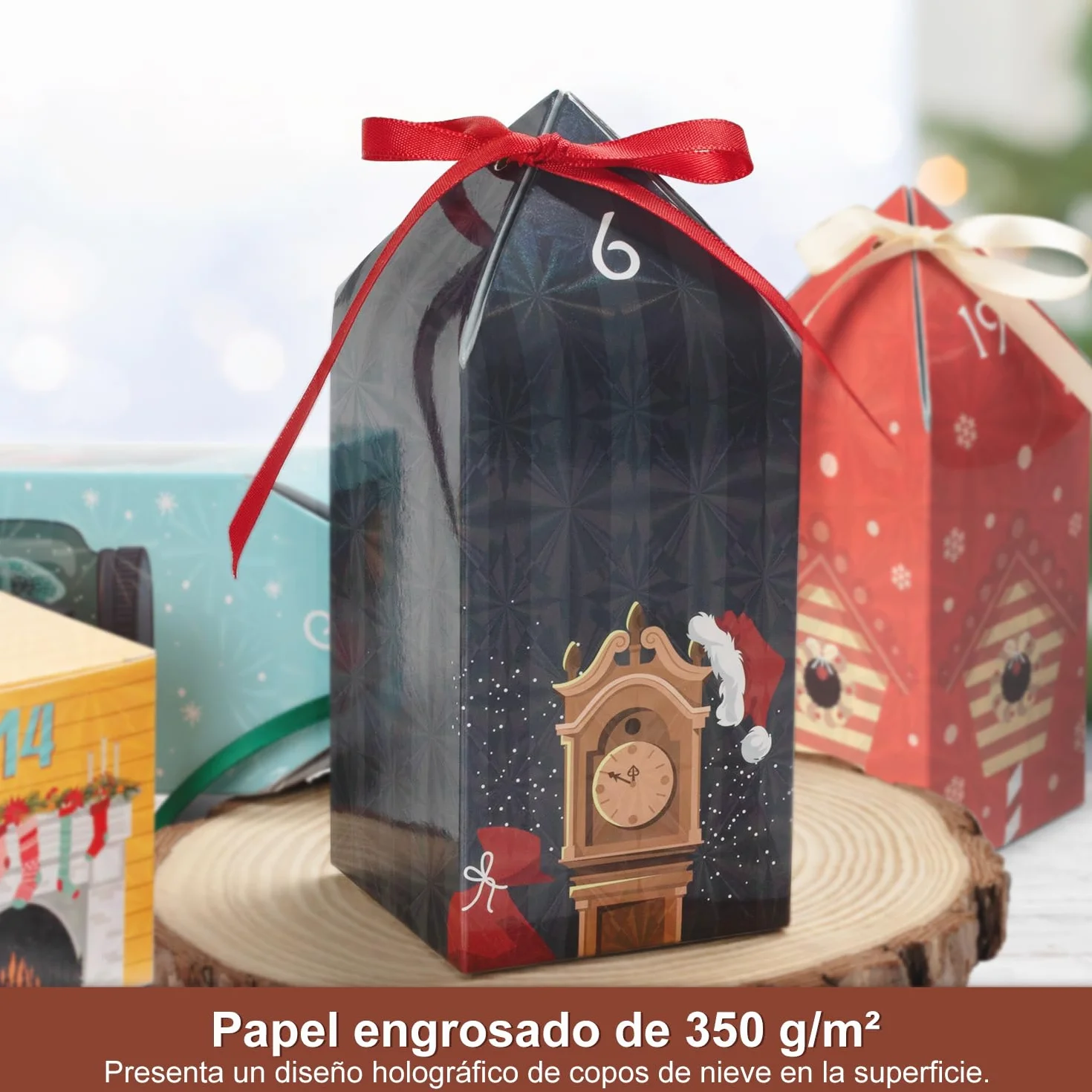 Calendario Adviento Cajas para Rellenar 25 Numeradas Navidad Crea tu 2025 Regalo Niños Amigos
