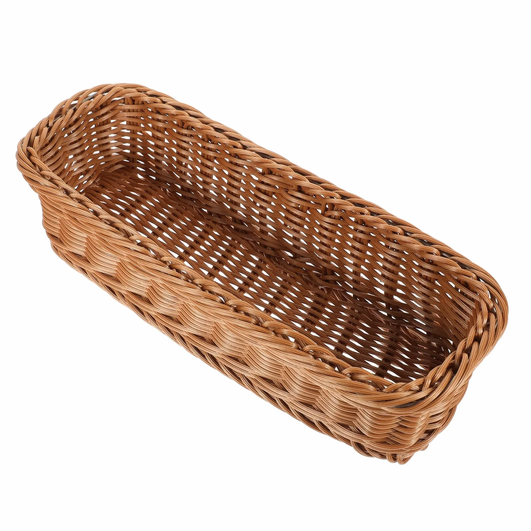 Cabilock 5 Uds Organizador De Cubiertos Cesta Cestas De Almacenamiento Soporte Para Alimentos Cesta De Cocina Cesta De Mimbre De Imitación Tejida Cesta De Aperitivos De Ratán De Imitación