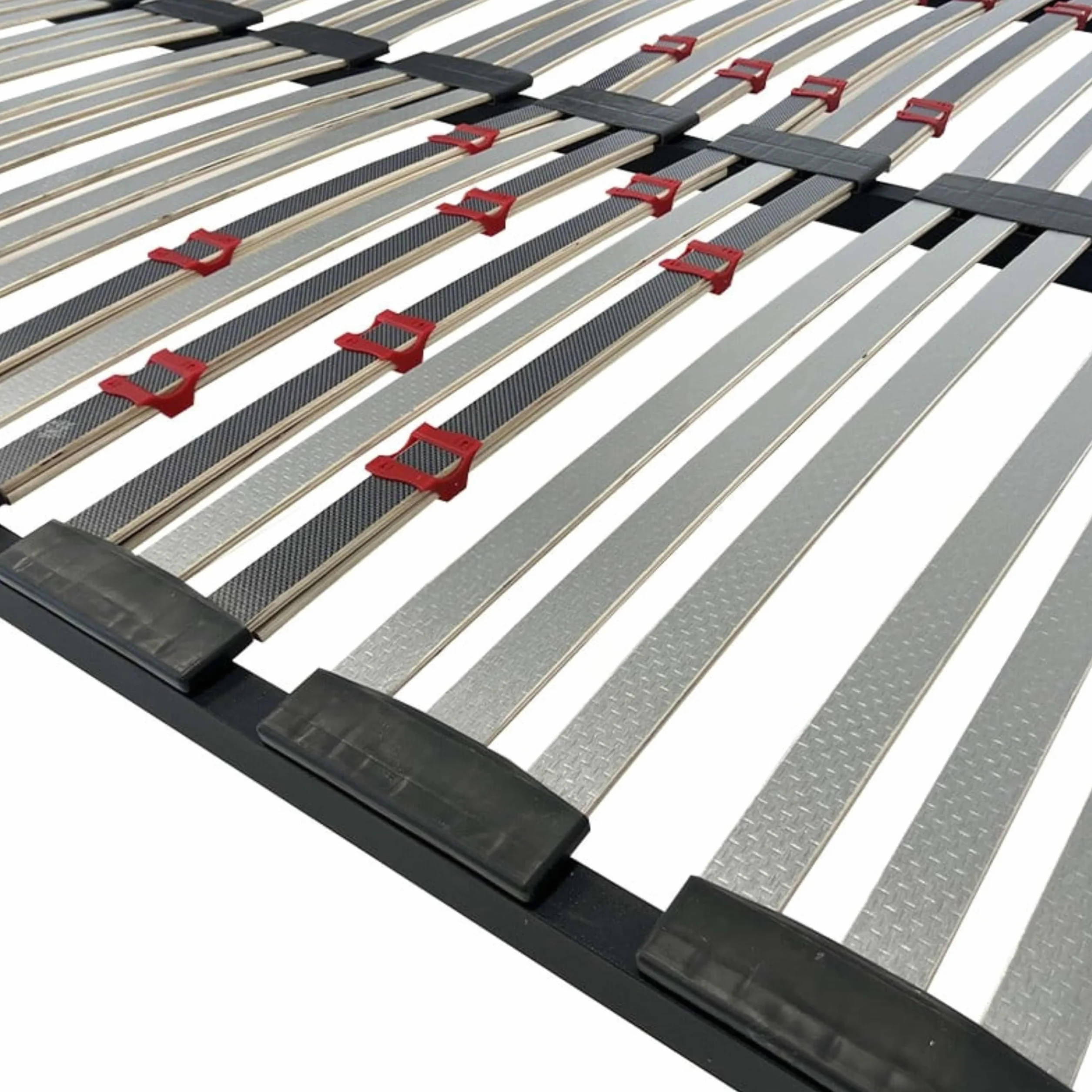 Miroytengo Somier XL 160x190 cm multiláminas Tubo 40x30 mm láminas de Haya con Pletina de Unión y 8 Patas
