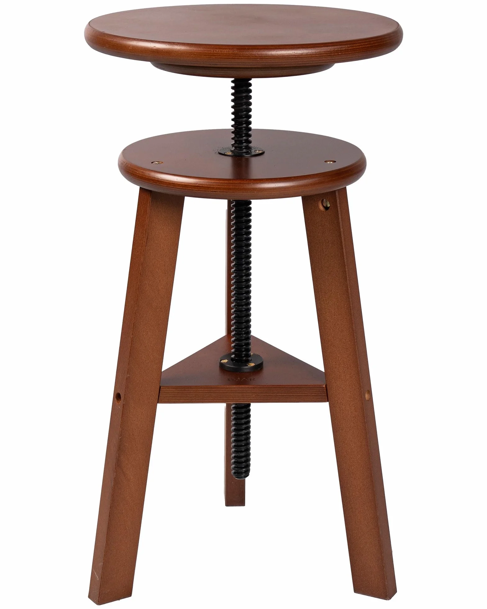 DJAR Taburete de dibujo de madera de haya, altura ajustable, soporta 180 libras, nogal