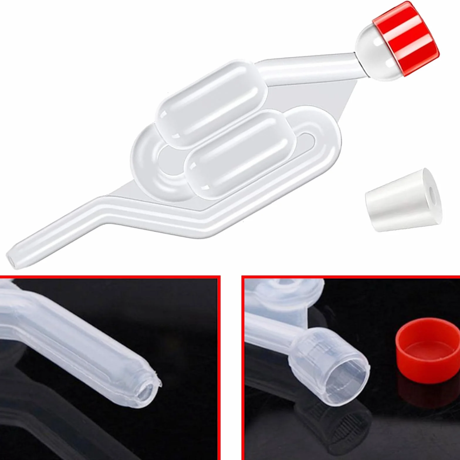 4 unidades Tubo de Fermentación Airlock Esclusas con 4 Tapón de Goma de Plástico Válvula Antirretorno Desague Burbujeador,Esclusa para Secundaria de Cerveza Fermentada con Jugo Puro y Vino Tinto