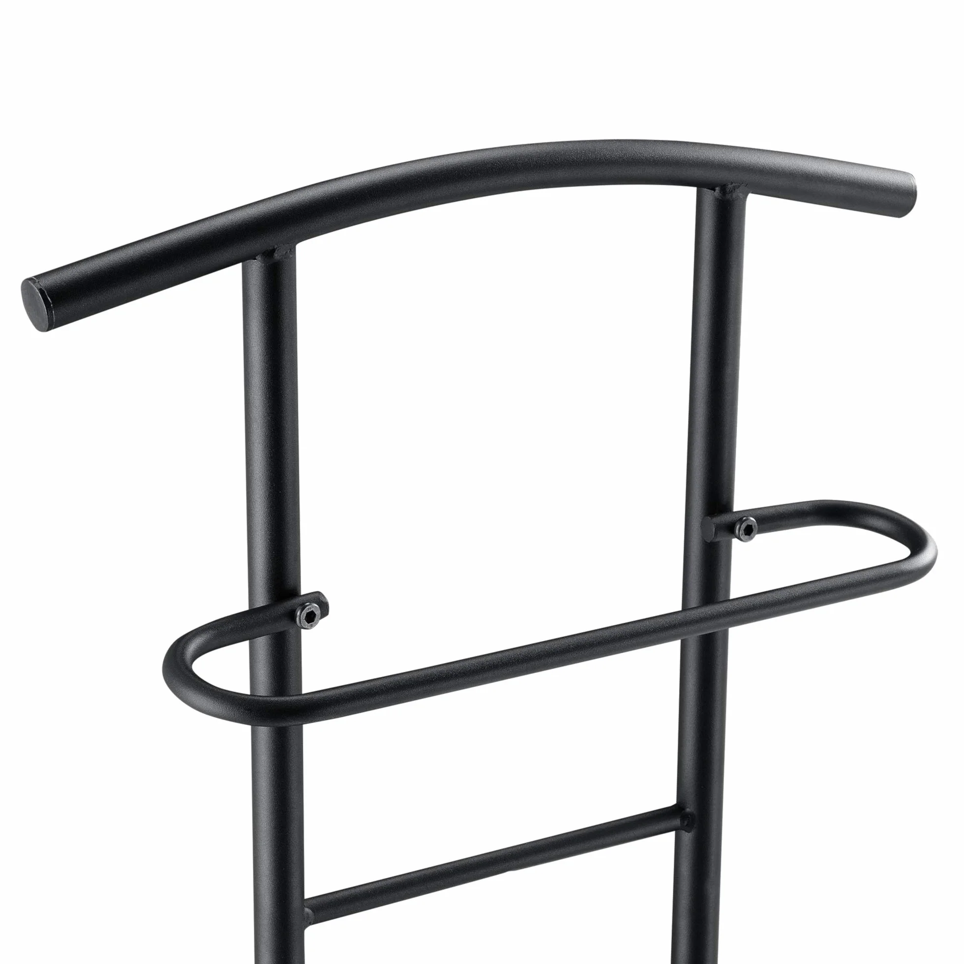 Galán de Noche Anaheim Perchero con Asiento 107 x 44,5 x 45 cm Metal Gris oscuro