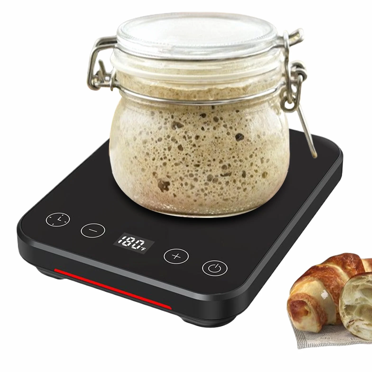 Calentador de | Herramienta de Fermentación con Temporizador | Alfombrilla de Fermentación con Temperatura Controlada y Temporizador para Pan, Queso, Café, Cocina y Casa