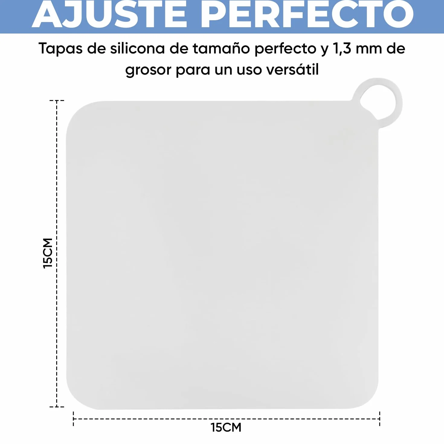 Tapa Desagüe Ducha Silicona Antiolores 15x15cm Blanco Pack 4