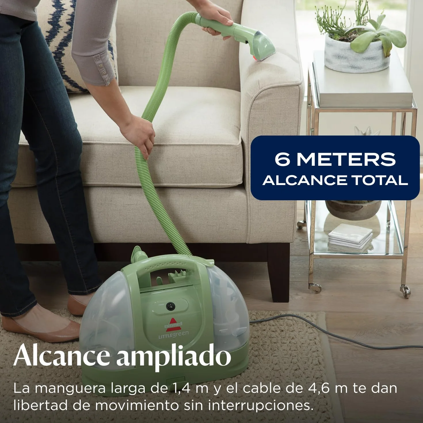BISSELL Little Green 4098N Aspiradora de Agua Tapicería 340W Lava Manchas Alfombras Auto