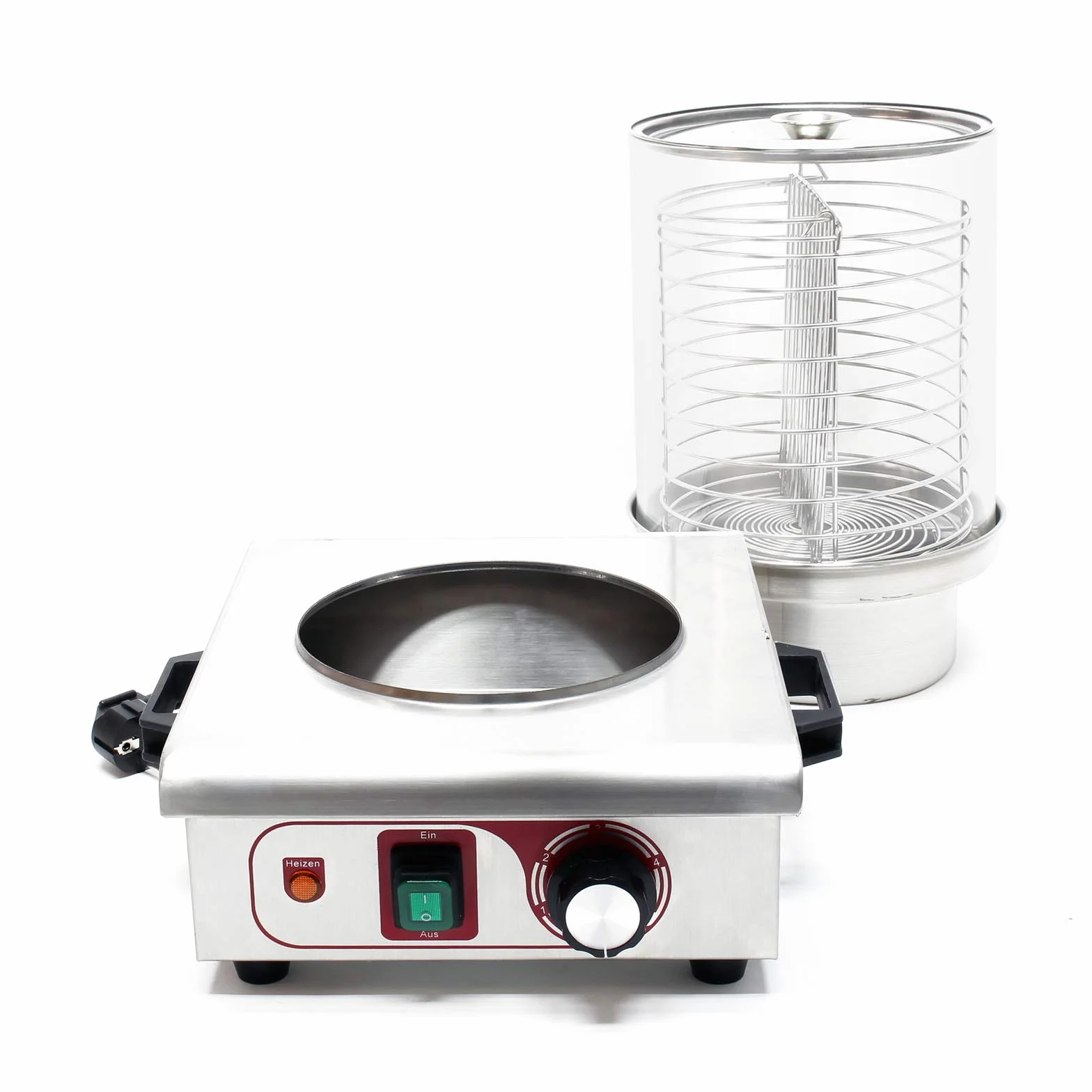 Máquina de perritos calientes 450W Cocedor de salchichas para hostelería fiestas