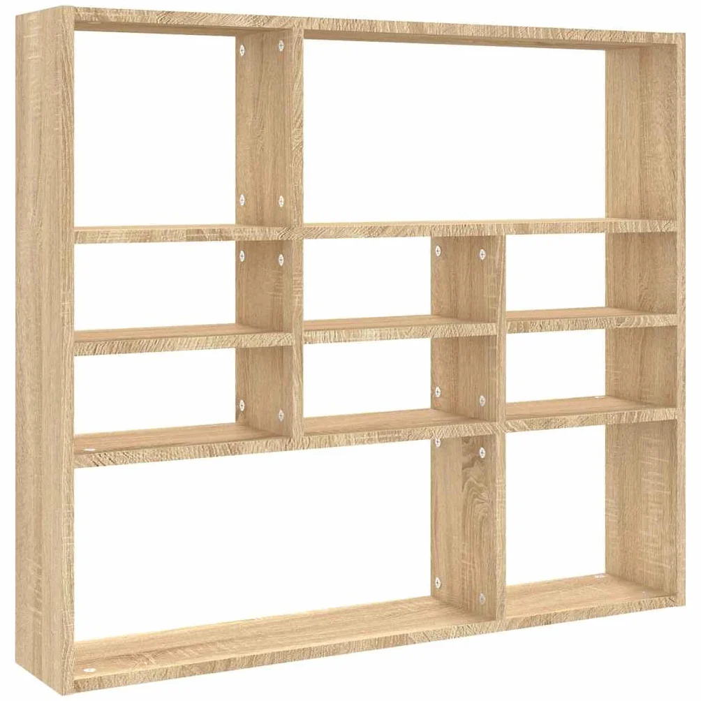 Estantería de Pared Roble Sonoma 90x16x78cm Contrachapada vidaXL