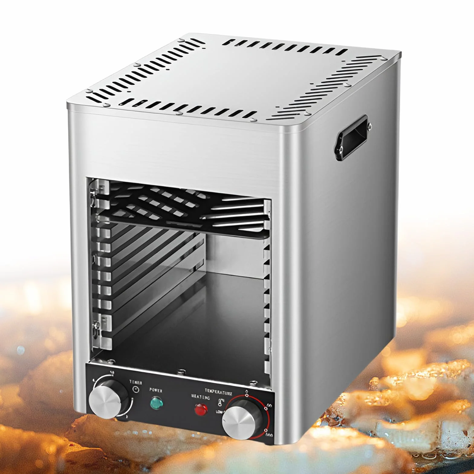 Parrilla Salamandra Comercial de 800℃, Asador Eléctrico de Bistec | Temperatura ajustable de 800℃, diseño de 10 capas de acero inoxidable ideal para cocinas comerciales y asadores