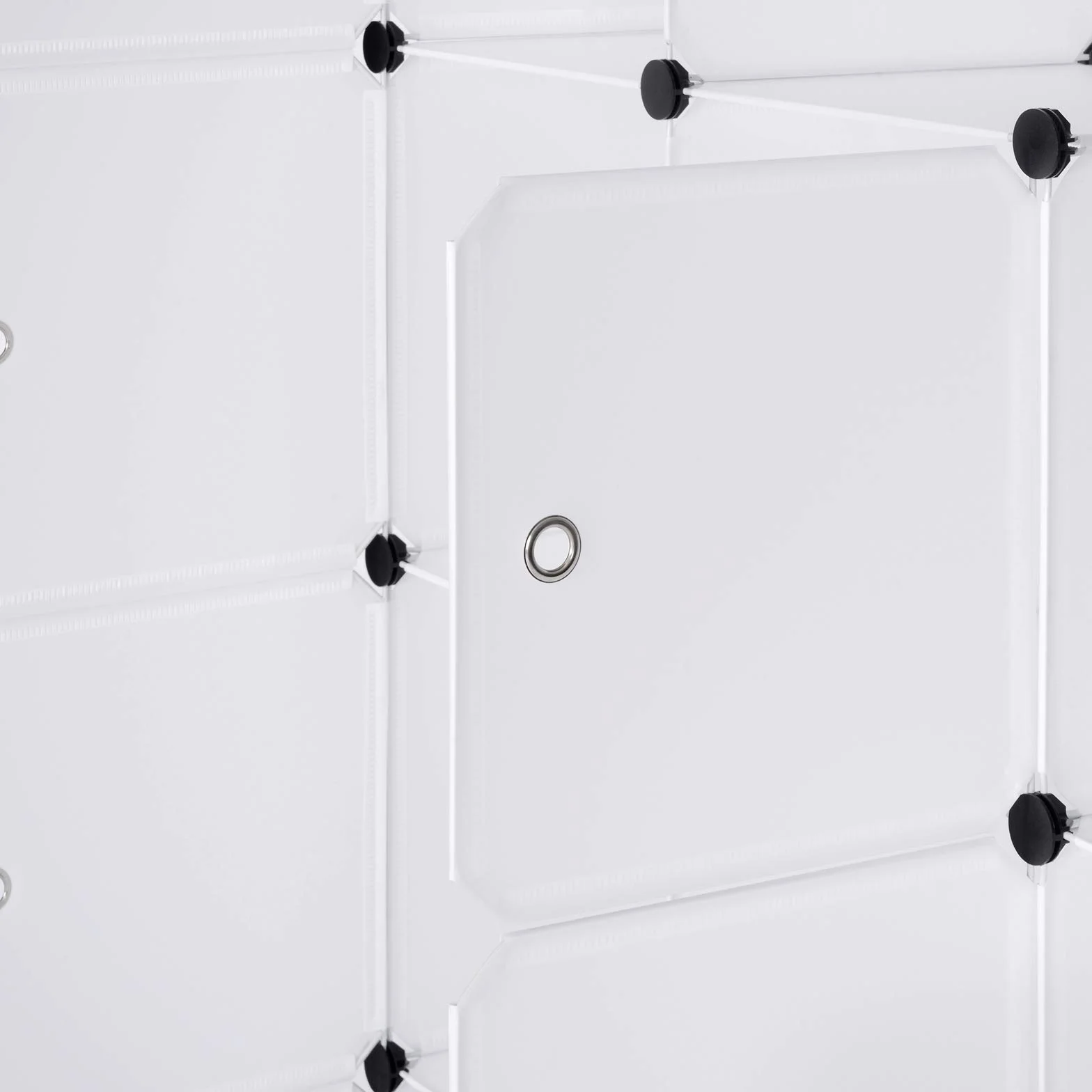 WOLTU Armario Modular Estantería 9 Cubos con Puertas 111x37x111cm Blanco