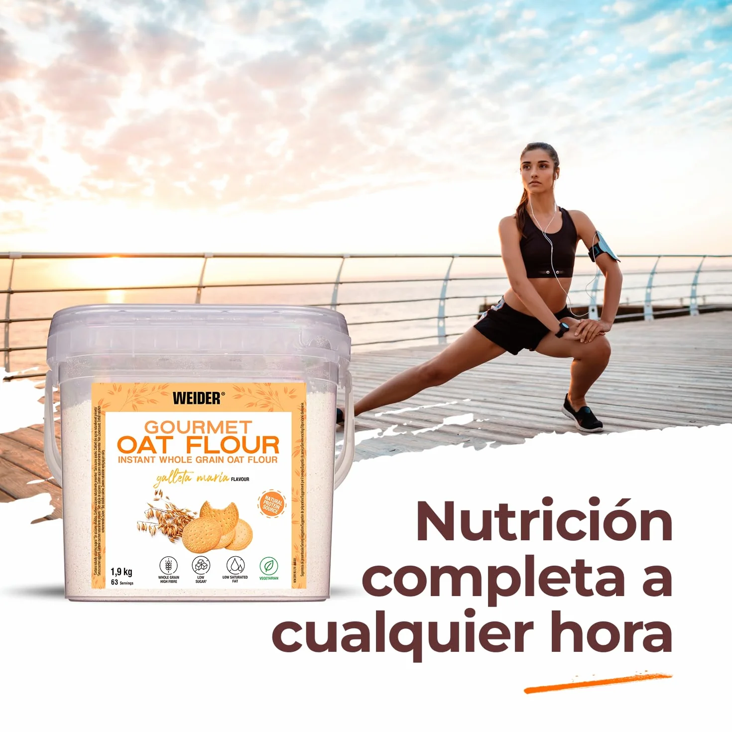 Weider Oat Gourmet Harina de Avena Integral 1,9 kg
