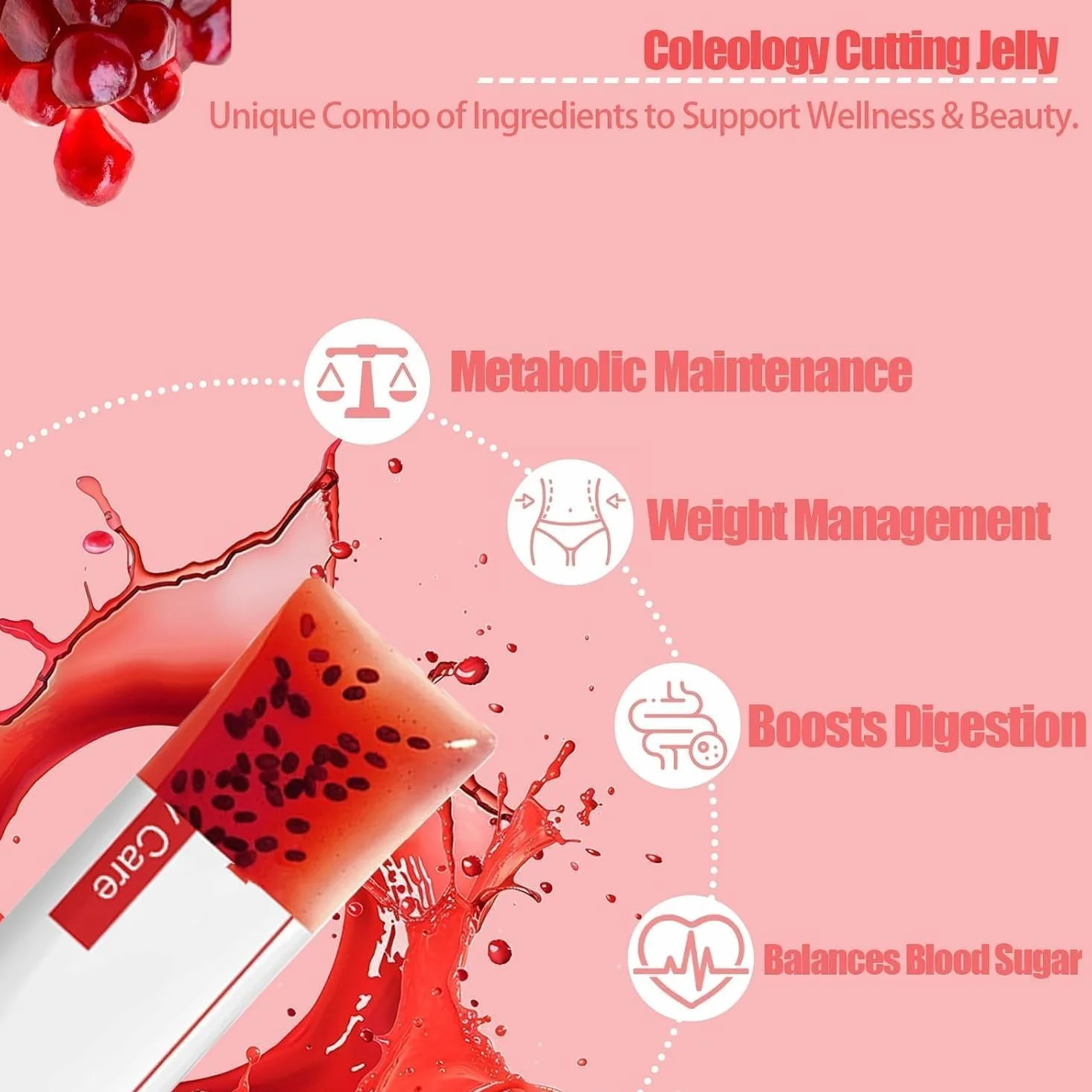 Barras de Gelatina de Colágeno Coreano para Control de Peso, Desintoxicación y Digestión